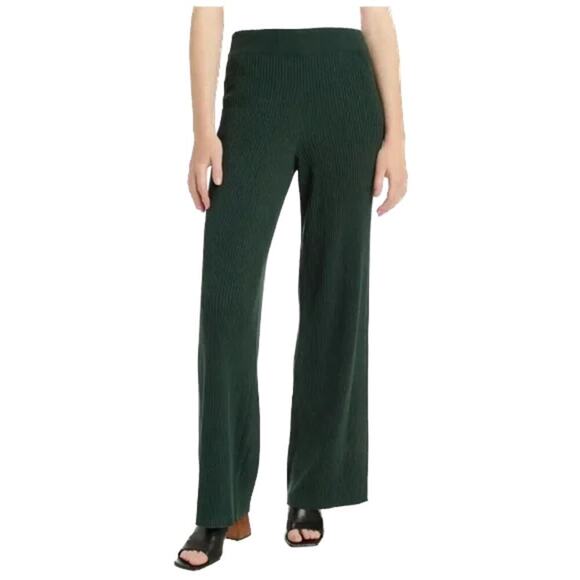 SPLENDID Cashblend Silva Wide Leg Pant Evergreen Cashmere Blend Pull-On NWT XL - Picture 1 of 8